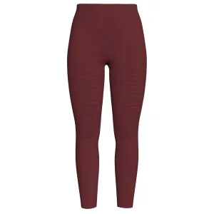 LUXE Leggings - Solid Syrah Red Moto