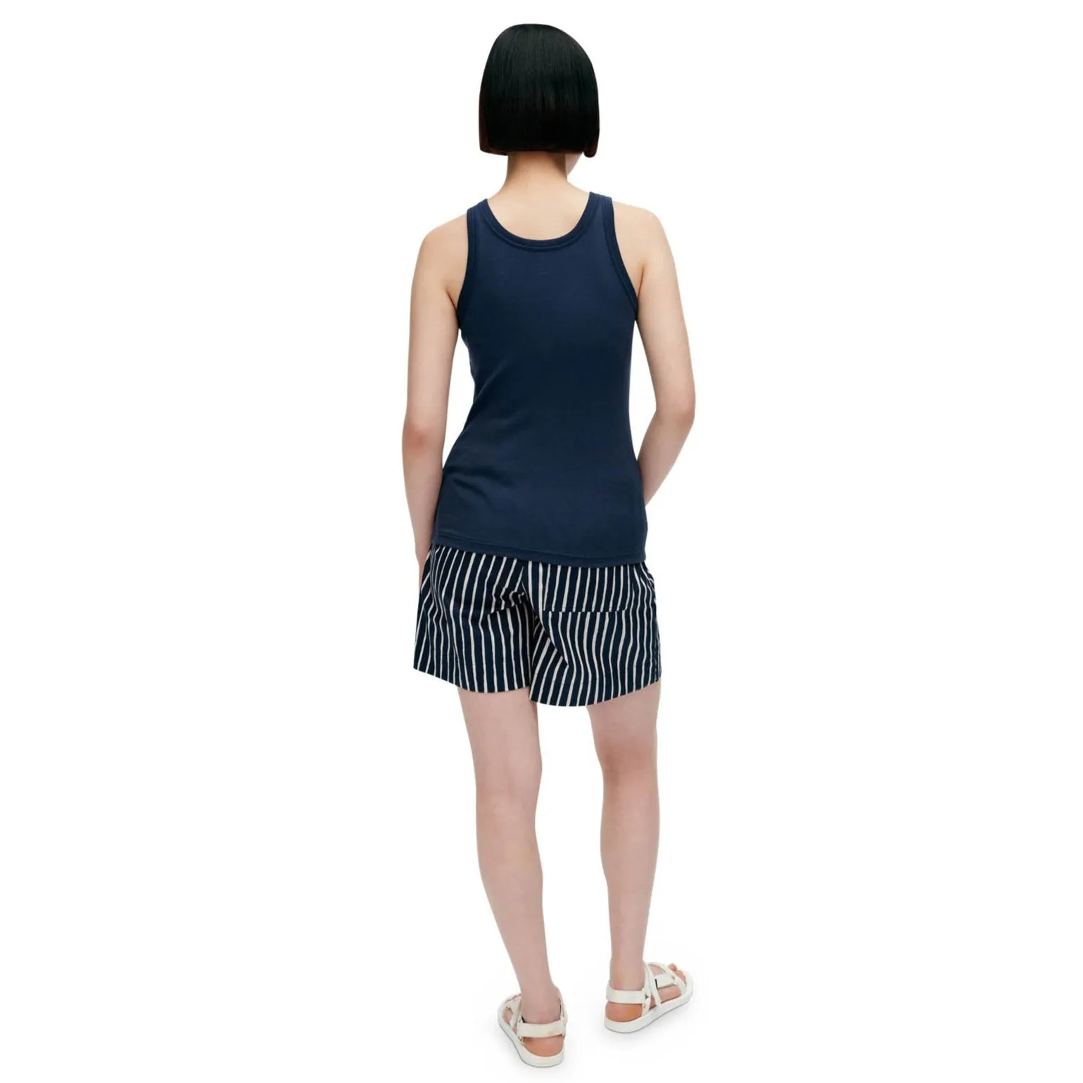 Marimekko Kedol Unikko Tank Top, Dark Navy & White Flower