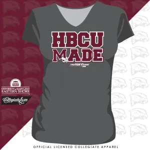 Maryland Eastern Shore | UMES | Vintage HBCU MADE Gray Ladies V-Neck Tees -DK-