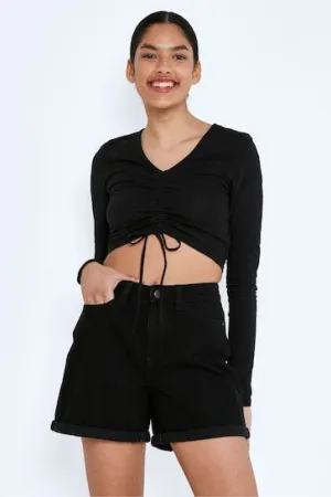 MAY High Waist Mom Shorts