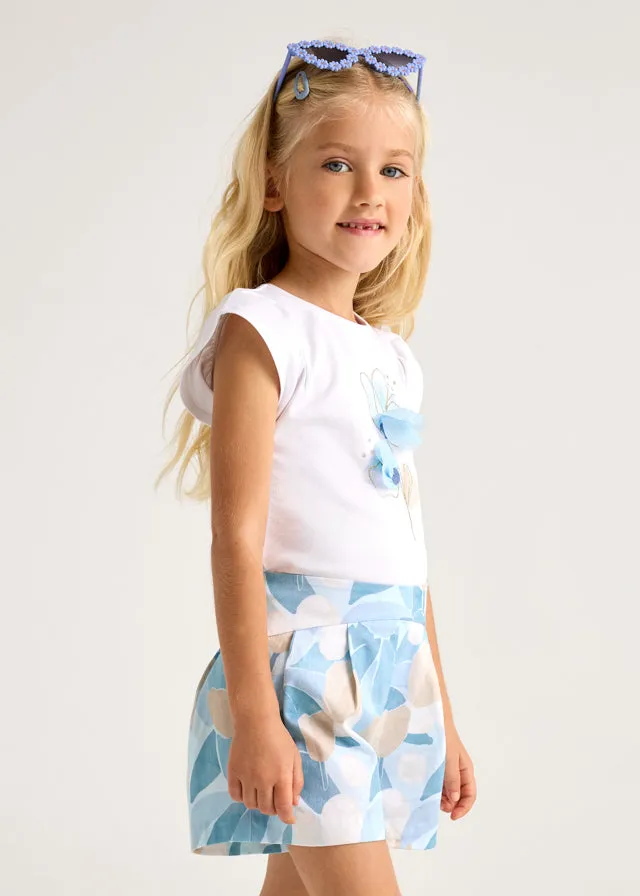 Mayoral Girls Sky Printed Skort