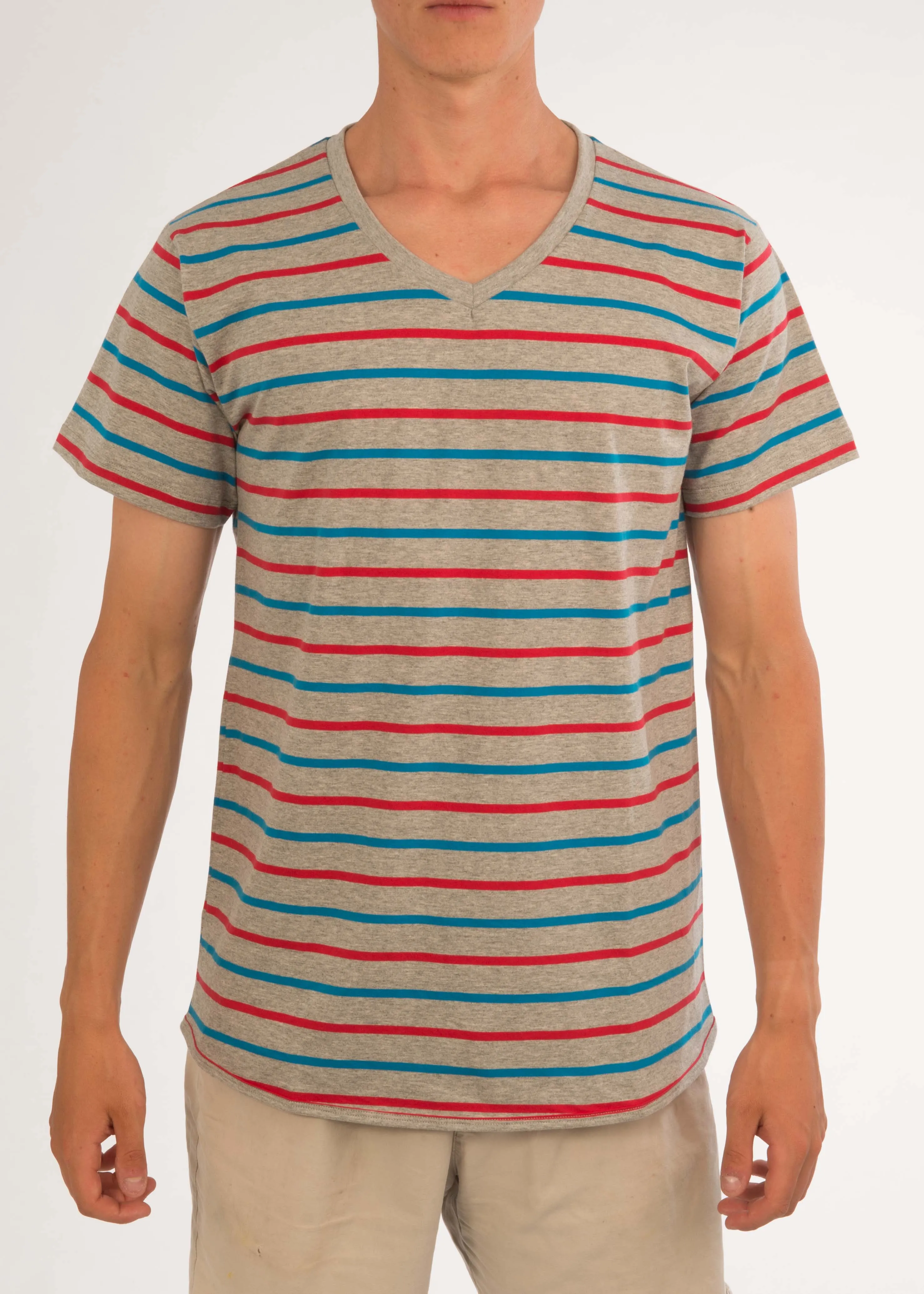 Medium Stripe V-Neck Tee