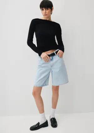 Melina Bleached Denim Jean Shorts