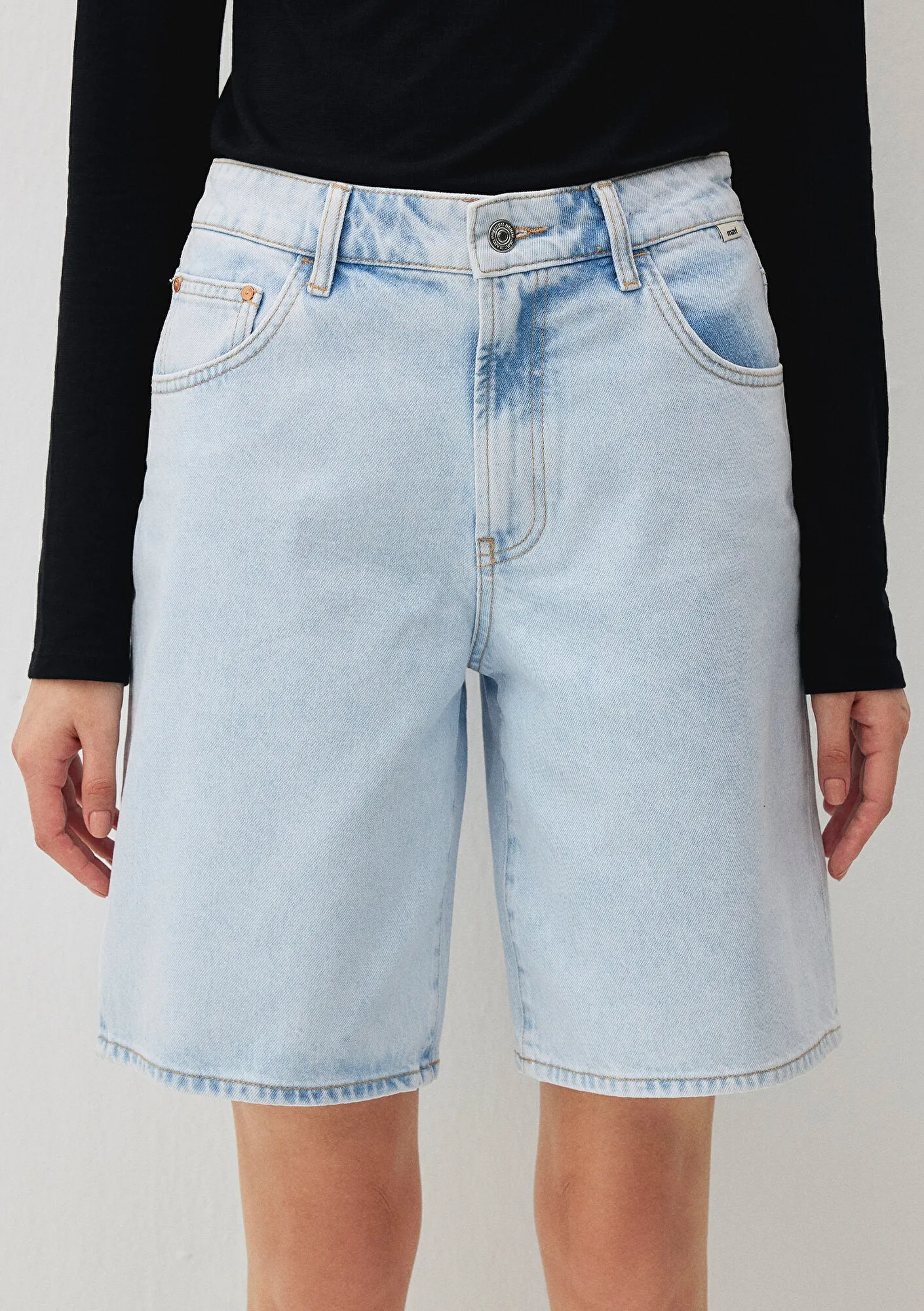 Melina Bleached Denim Jean Shorts