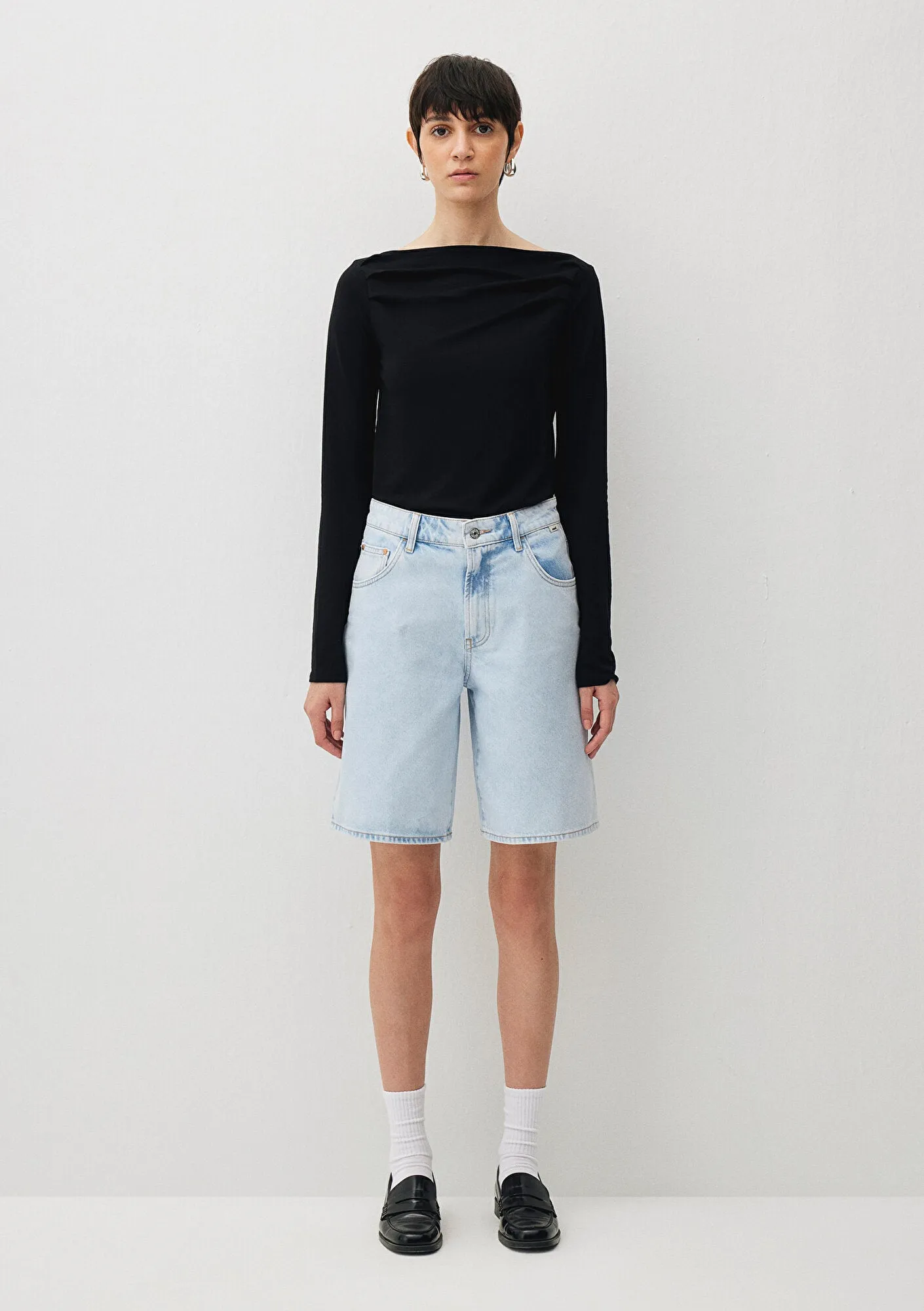 Melina Bleached Denim Jean Shorts