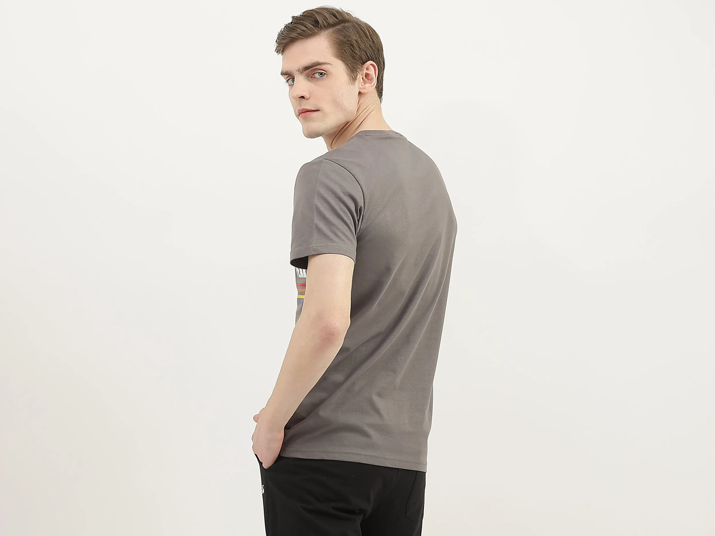Men Printed Round Neck T-Shirt