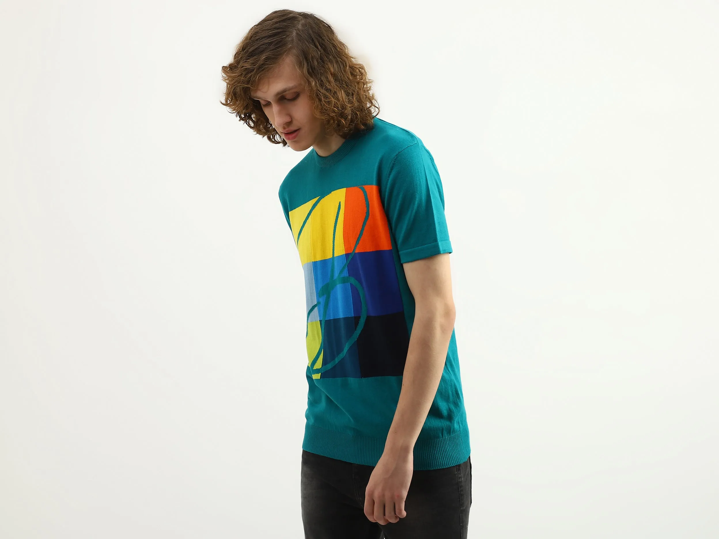 Men Printed Round Neck T-Shirt