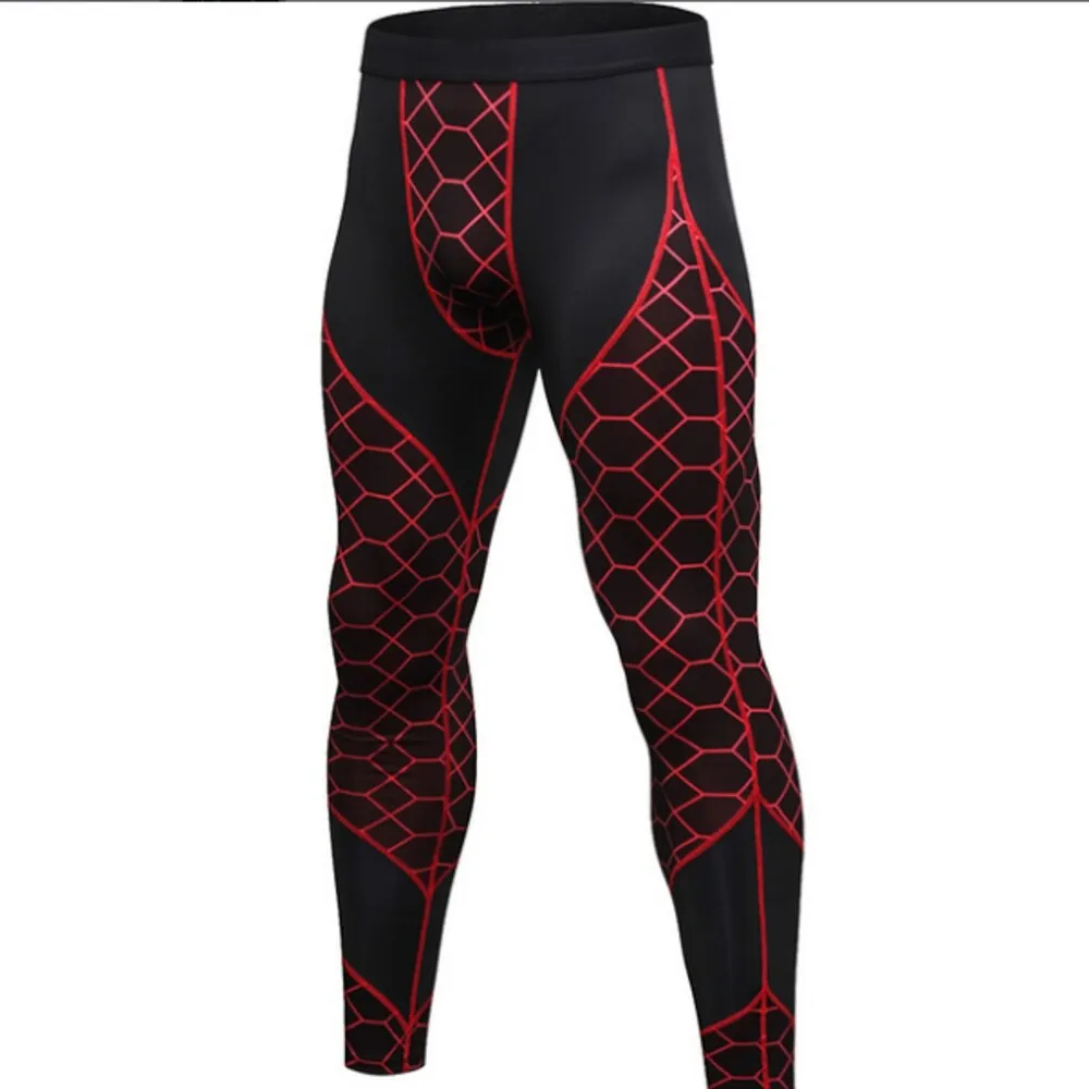 Men's Compression Pants Baselayer Cool Dry Sports Tights Leggings - 01 - XS