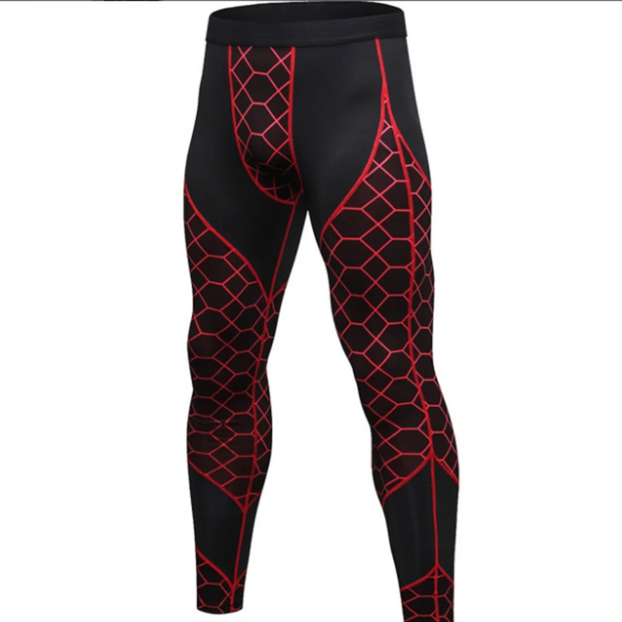 Men's Compression Pants Baselayer Cool Dry Sports Tights Leggings - 01 - XS