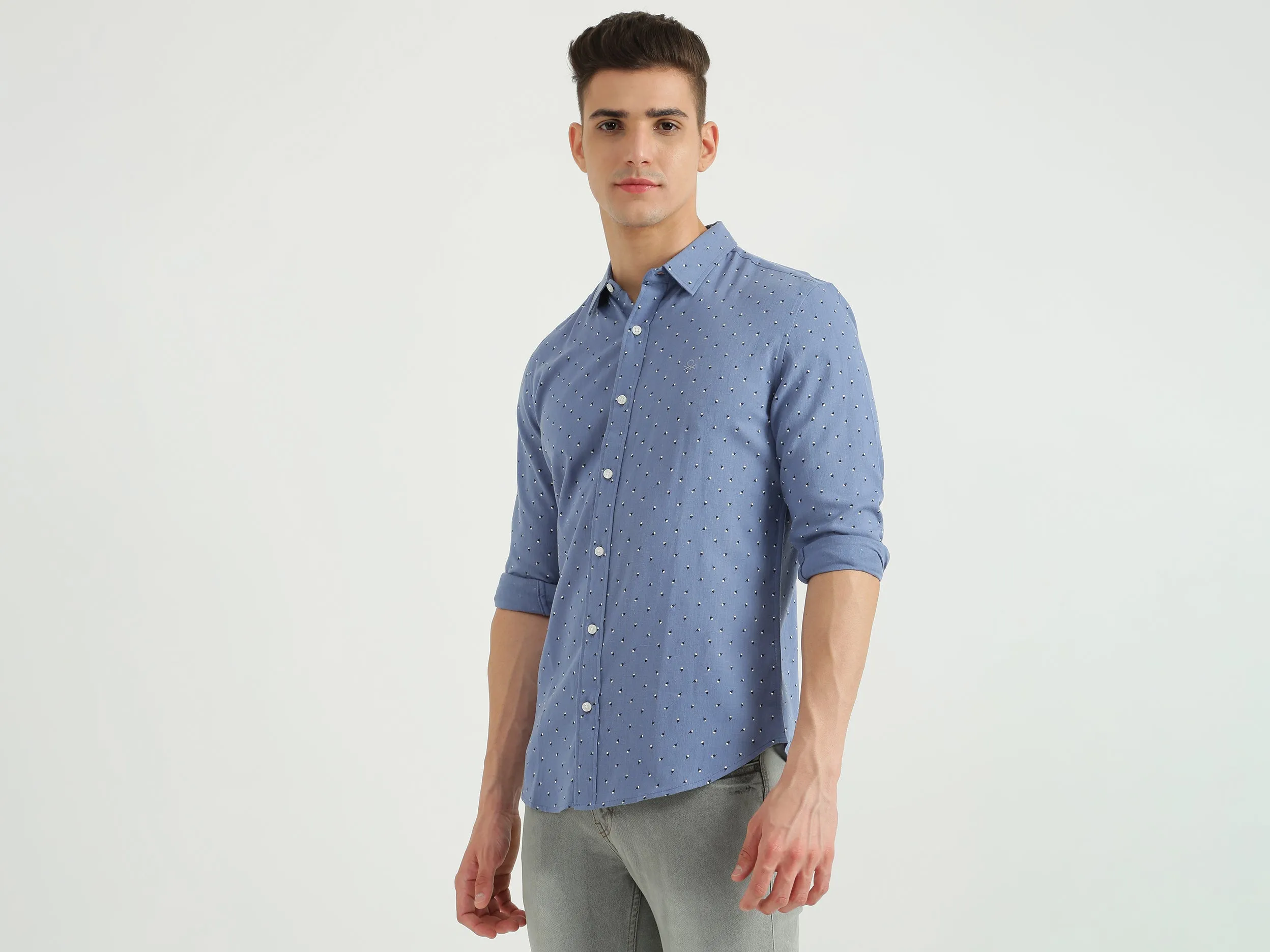 Mens Slim Fit Printed Shirt