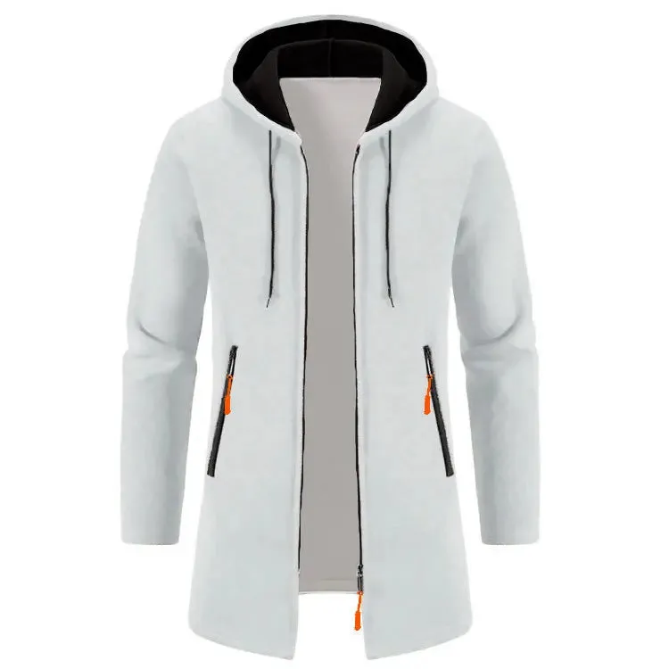 Men's Slim Stand-Up Collar  Casual Hooded
