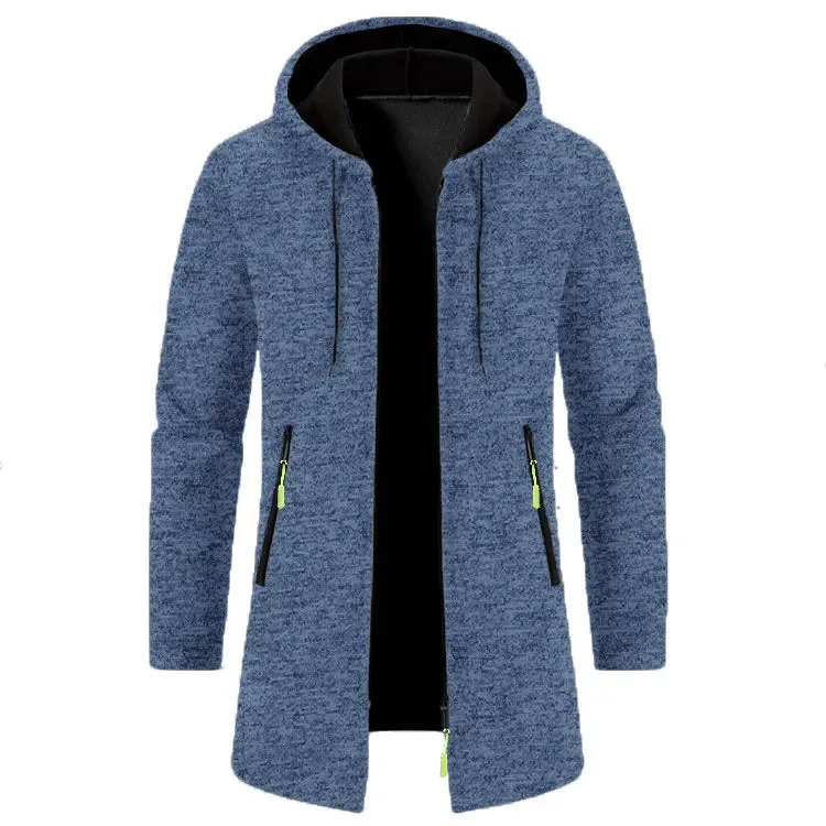 Men's Slim Stand-Up Collar  Casual Hooded