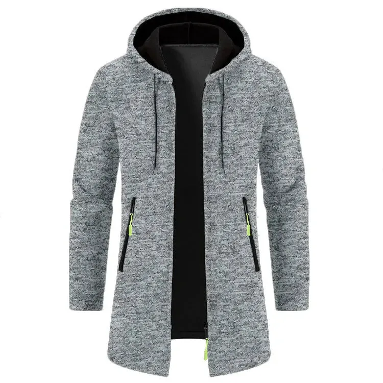 Men's Slim Stand-Up Collar  Casual Hooded