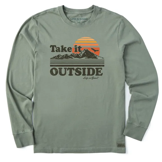 Men's Take It Outside Retro Long Sleeve Crusher-LITE Tee - 115459