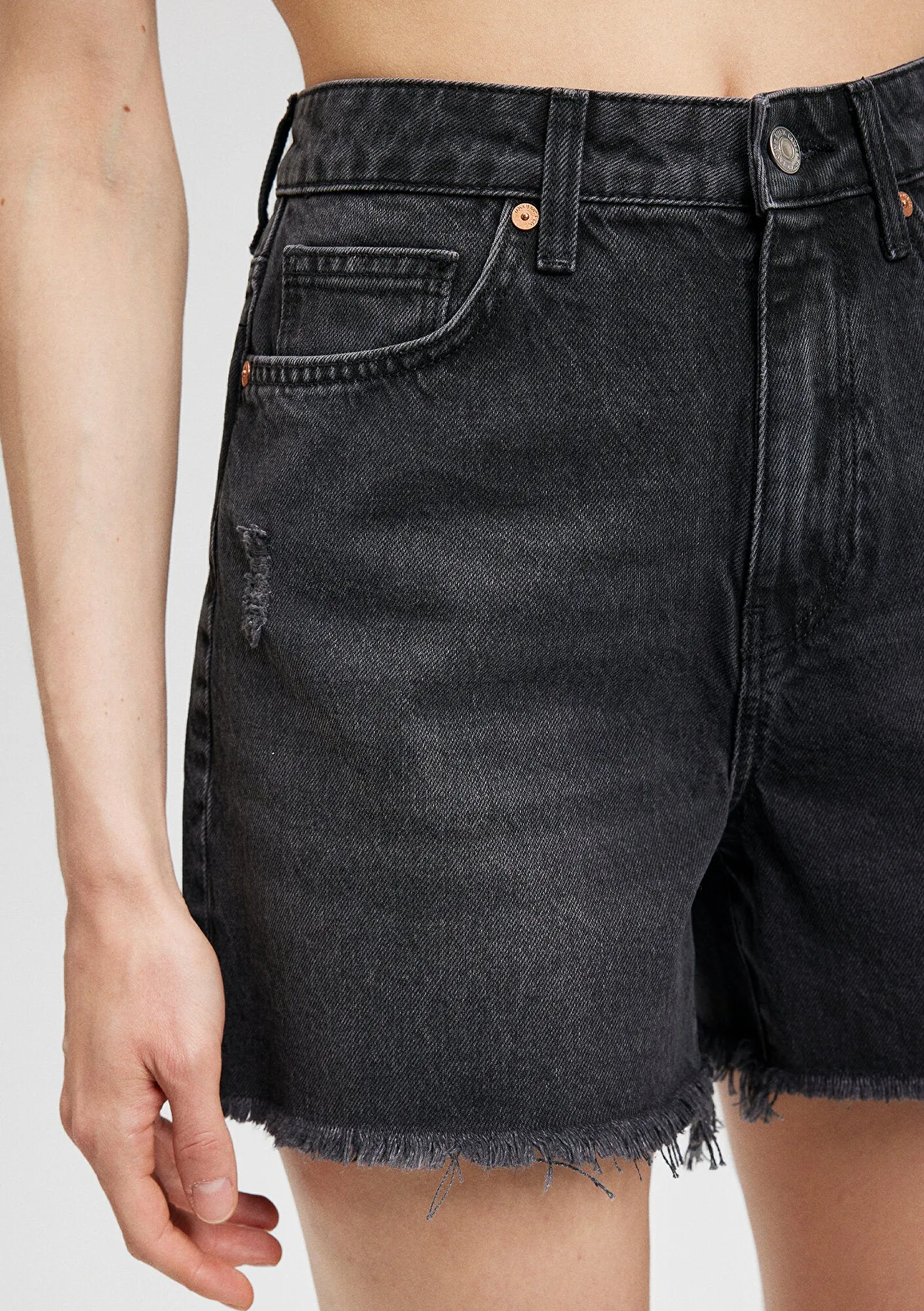 Millie Dark Smoke Denim Jean Shorts