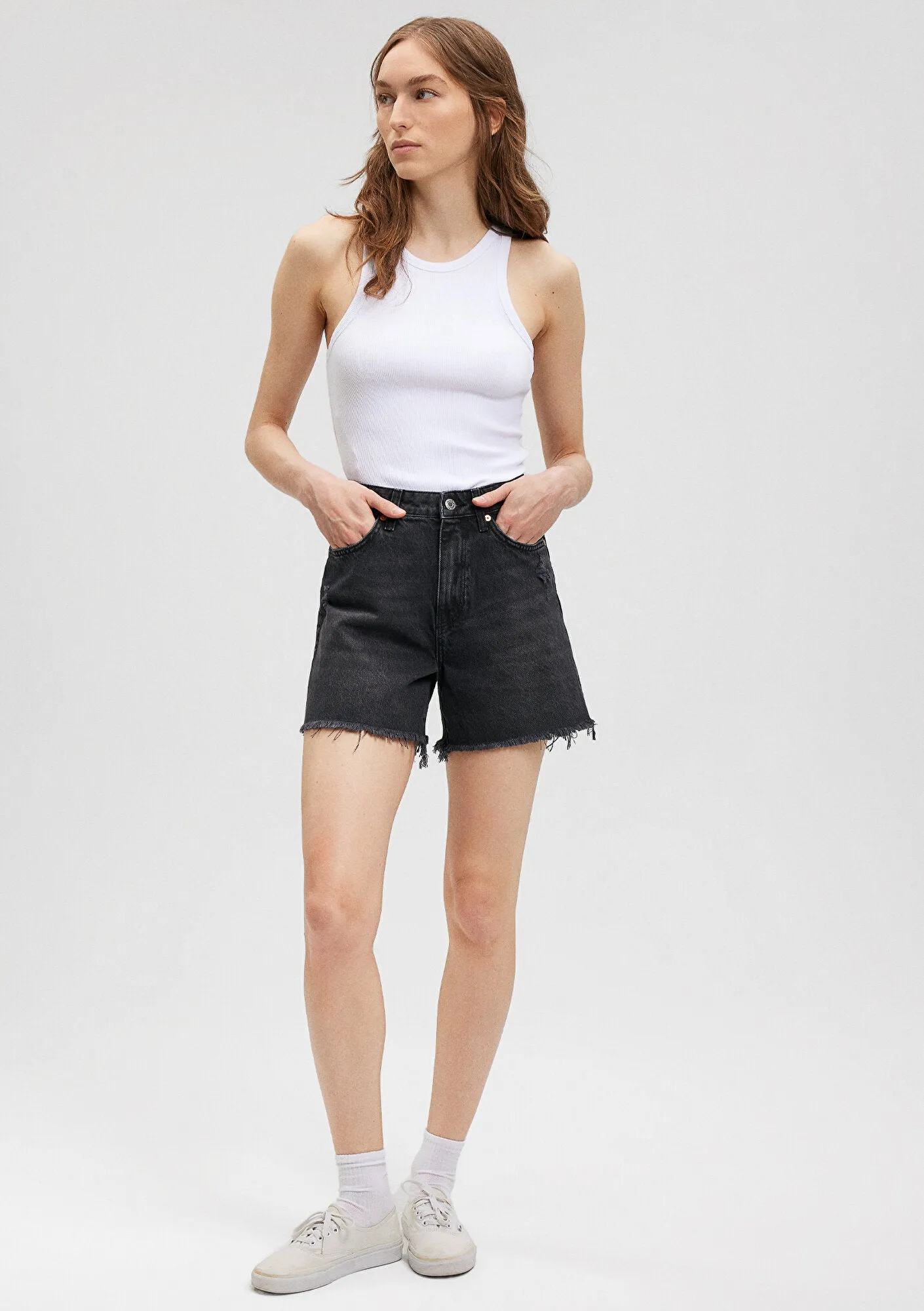 Millie Dark Smoke Denim Jean Shorts