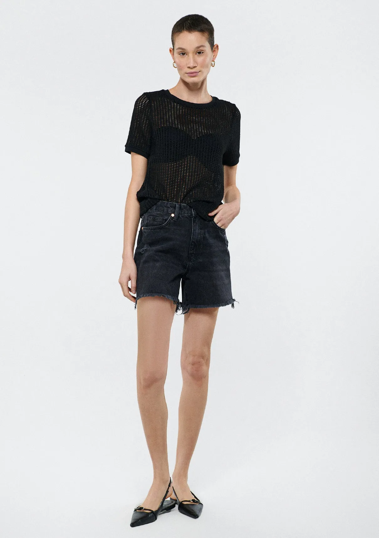 Millie Dark Smoke Denim Jean Shorts
