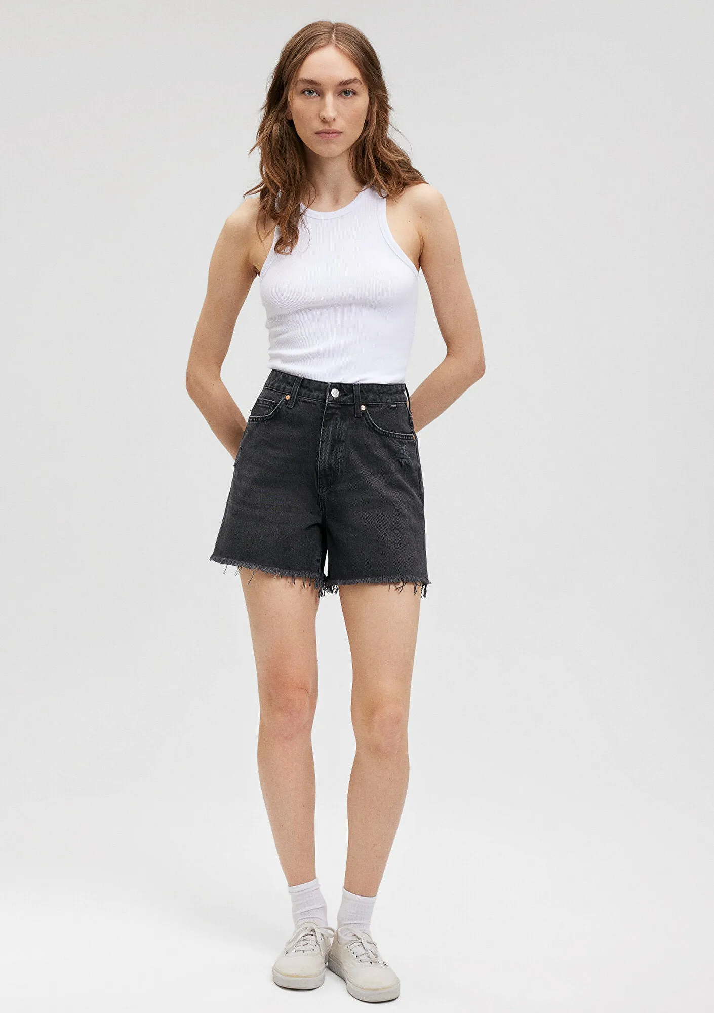 Millie Dark Smoke Denim Jean Shorts