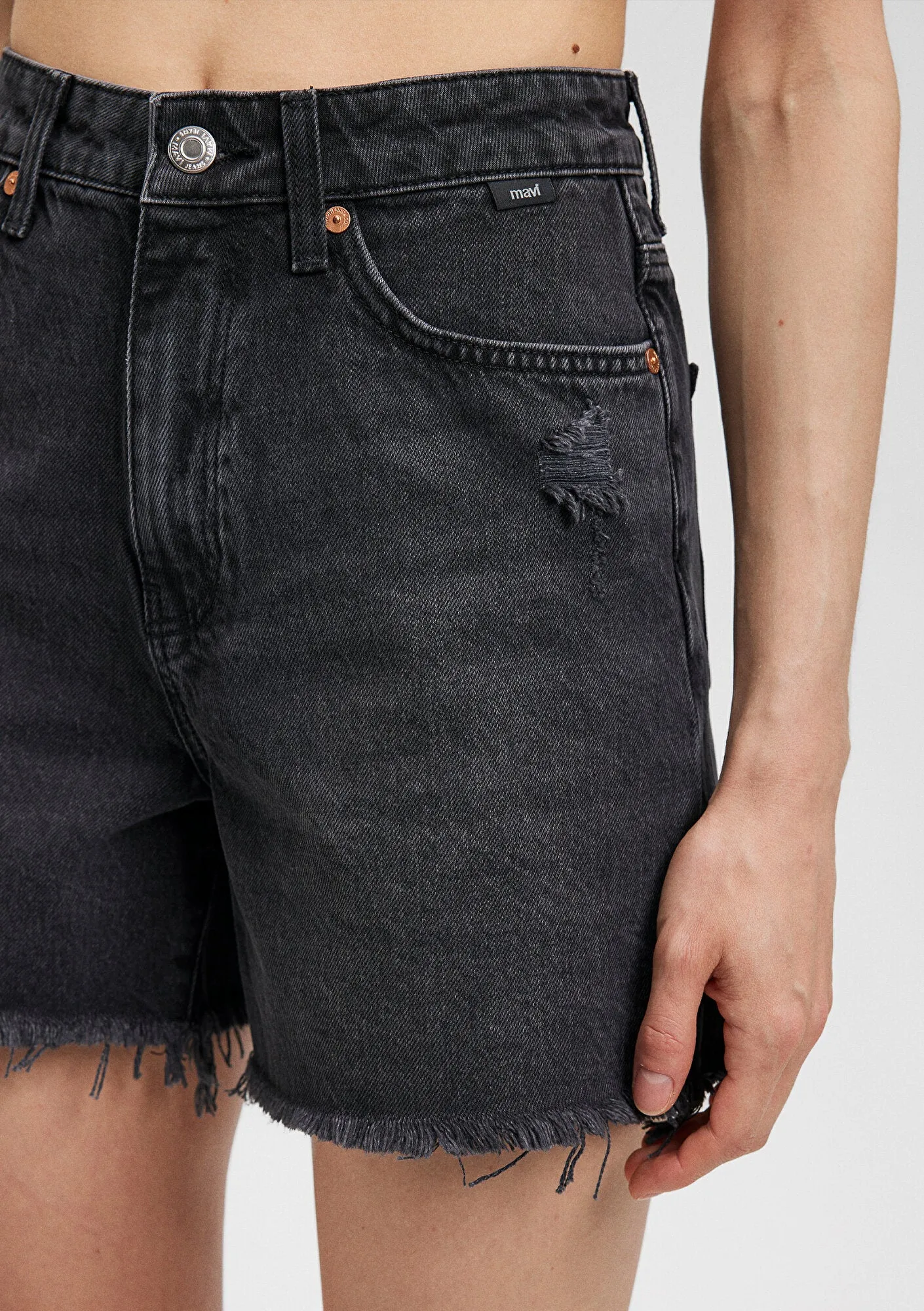 Millie Dark Smoke Denim Jean Shorts