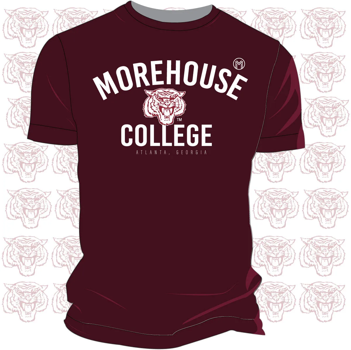 MOREHOUSE | Tiger LOGO Maroon Unisex Tees (**)