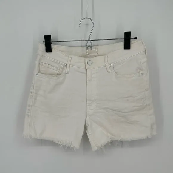 MOTHER The Sinner Frayed Denim Shorts in Fairest of Them All