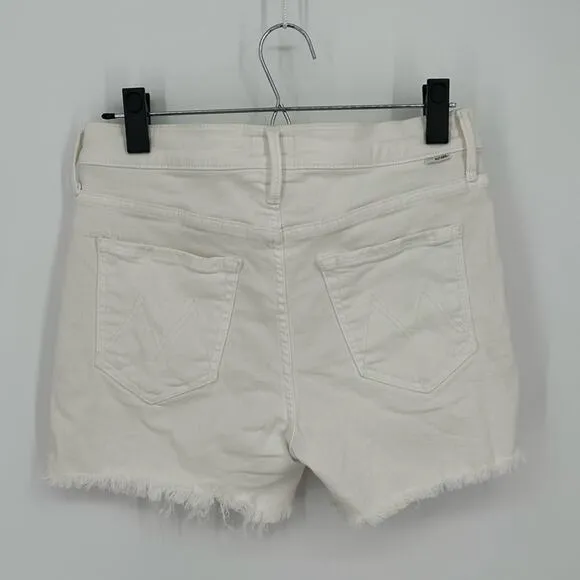 MOTHER The Sinner Frayed Denim Shorts in Fairest of Them All