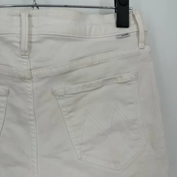 MOTHER The Sinner Frayed Denim Shorts in Fairest of Them All