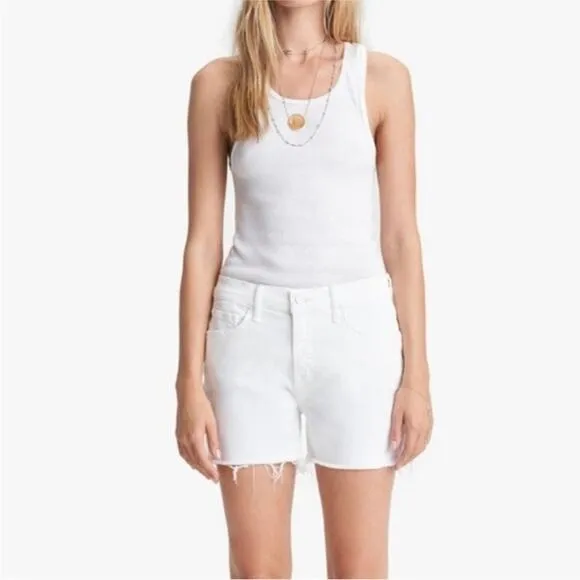 MOTHER The Sinner Frayed Denim Shorts in Fairest of Them All