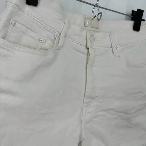 MOTHER The Sinner Frayed Denim Shorts in Fairest of Them All