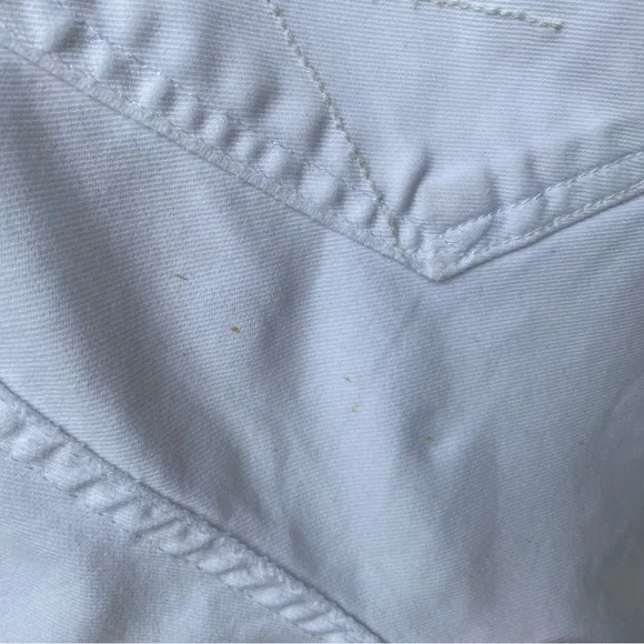 MOTHER White High Waist Cuttoff Jean Shorts—29