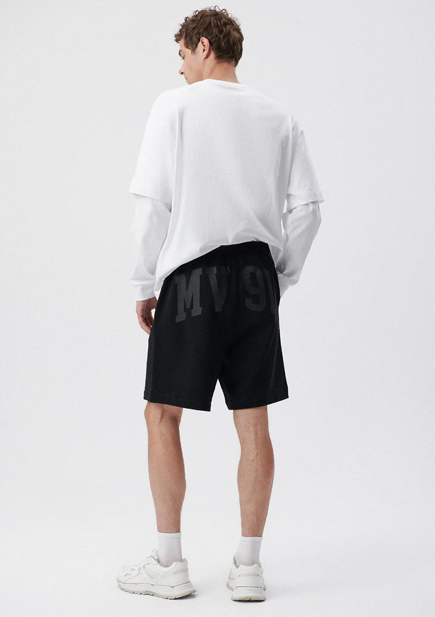 MV91 Printed Black Shorts