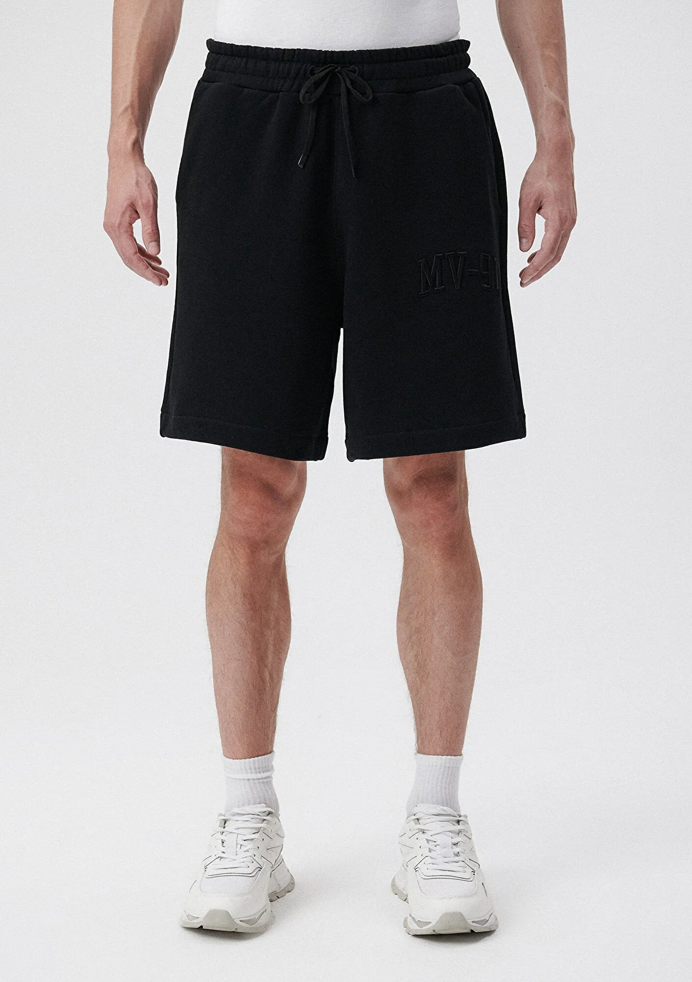 MV91 Printed Black Shorts
