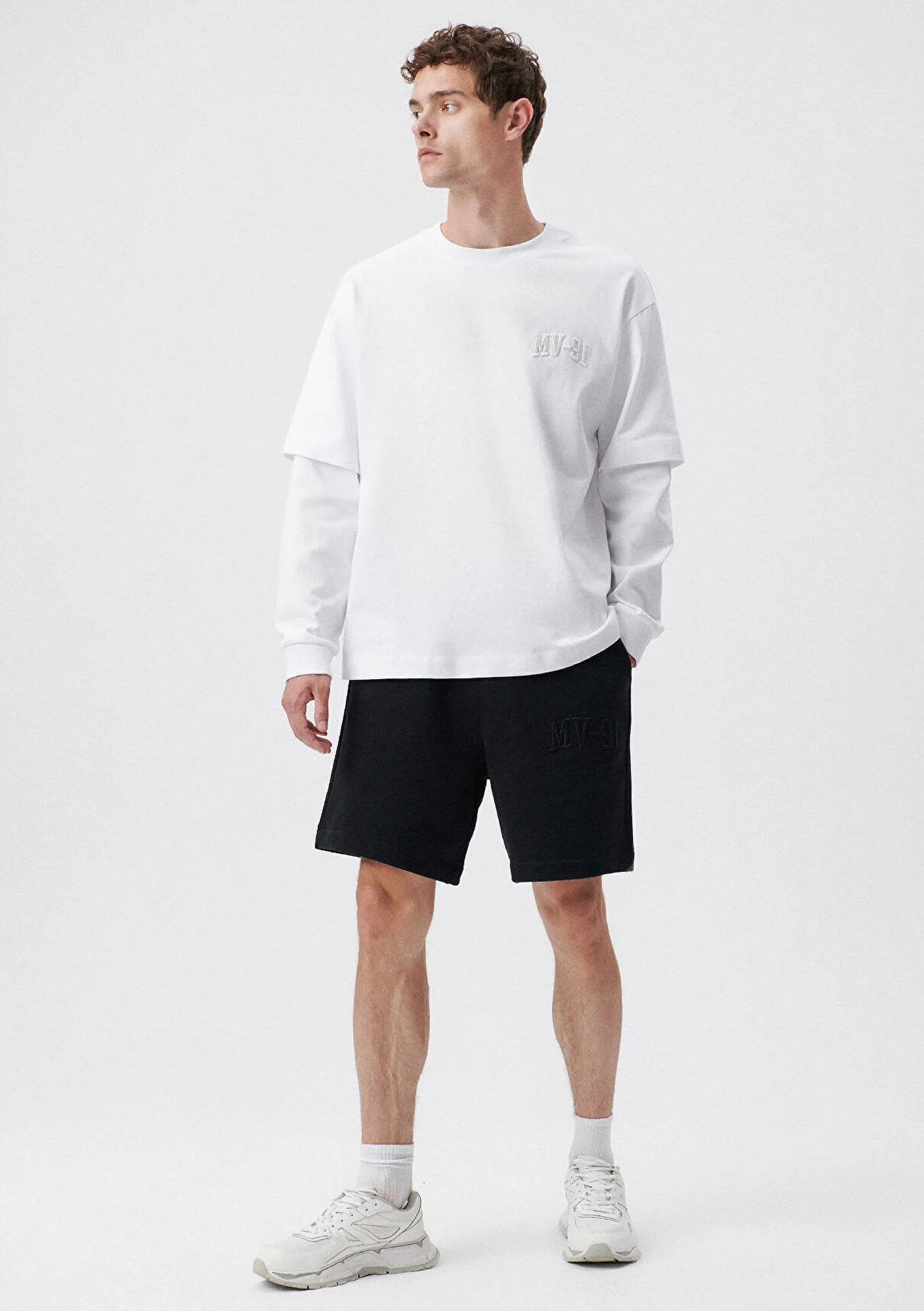 MV91 Printed Black Shorts