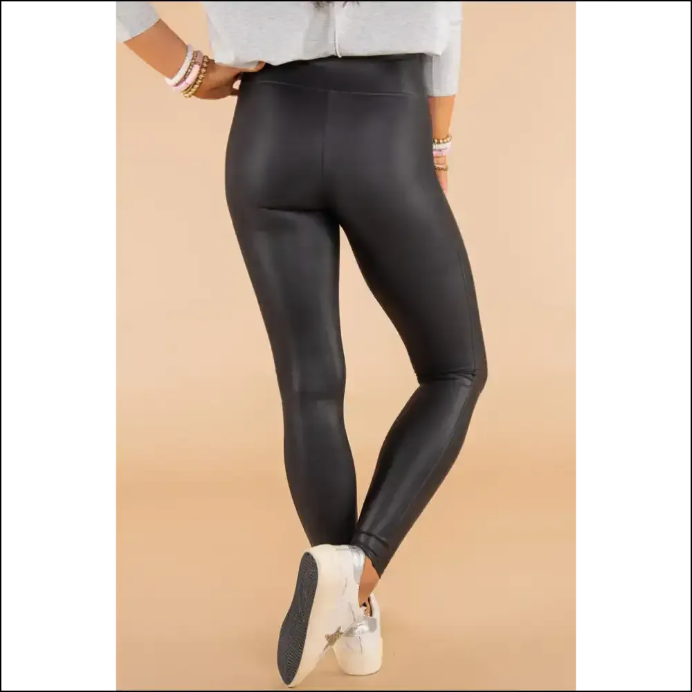 Needful Things: High Waist Leather Leggings -  Fabulous! Black Piping