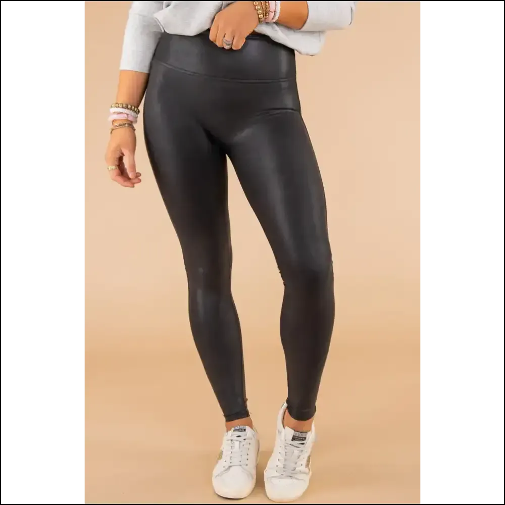 Needful Things: High Waist Leather Leggings -  Fabulous! Black Piping