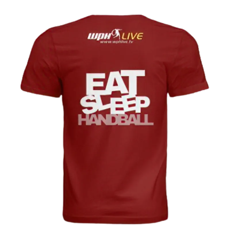 **NEW ITEM**  "Eat-Sleep-Handball" Cardinal Bella Canvas Soft Cotton ~ Pro Player Tee (comes w/membership)