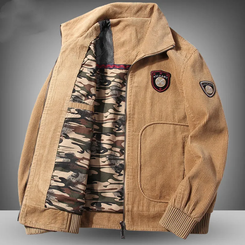 New Style Jacket Loose Plus Size Men's Retro Tooling Trend