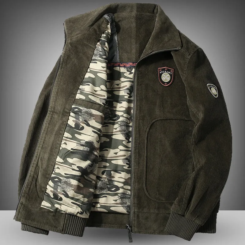 New Style Jacket Loose Plus Size Men's Retro Tooling Trend