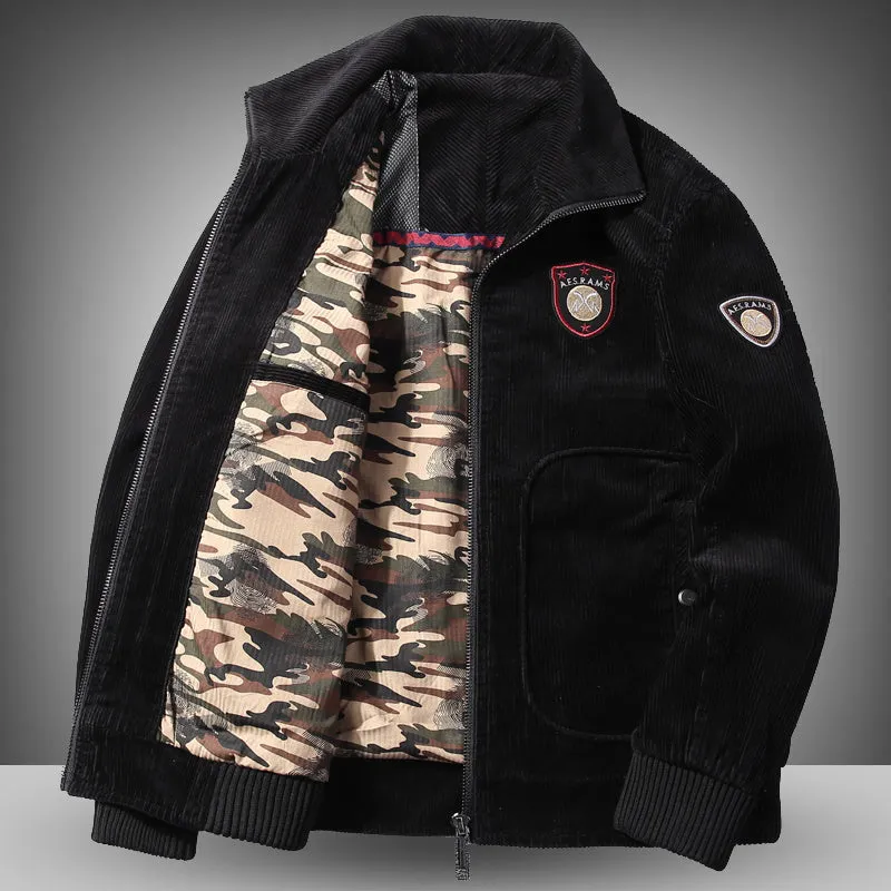New Style Jacket Loose Plus Size Men's Retro Tooling Trend