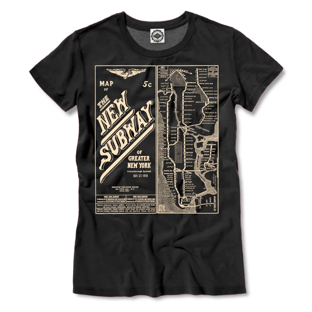 New York Vintage Subway Map Women's Tee
