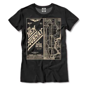 New York Vintage Subway Map Women's Tee