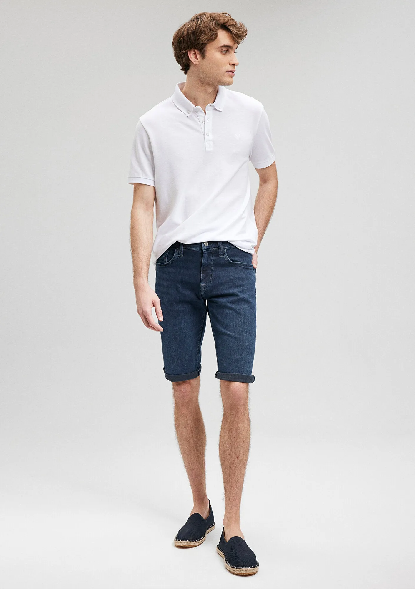 Nicholas Foggy Indigo Mavi Premium Jean Shorts