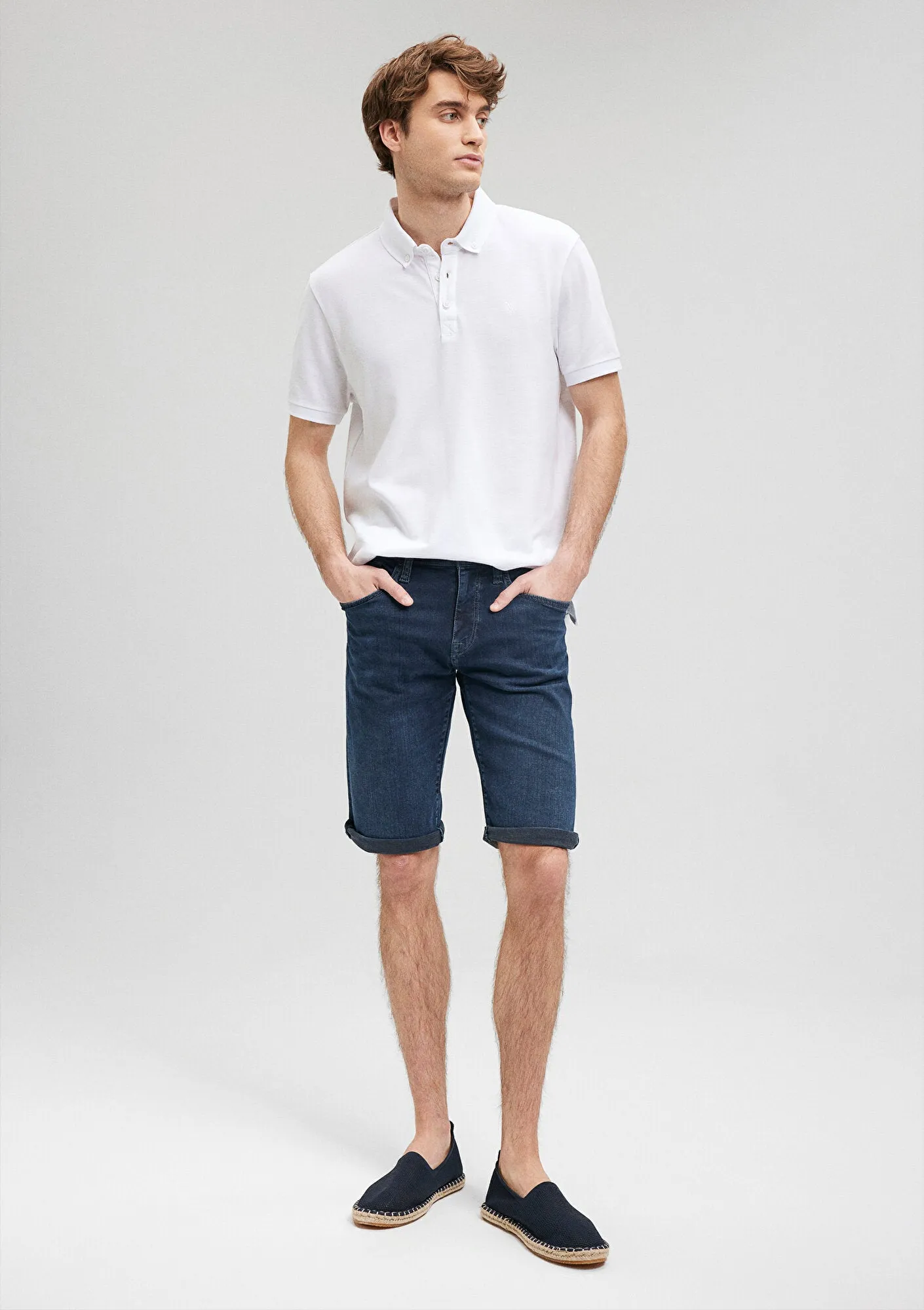 Nicholas Foggy Indigo Mavi Premium Jean Shorts