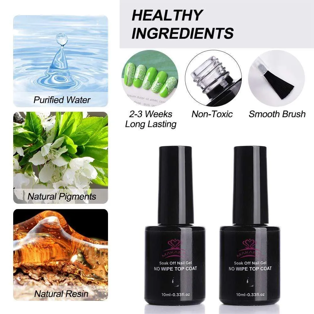 No-Wipe Top Coat Set (2pcs) - Makartt
