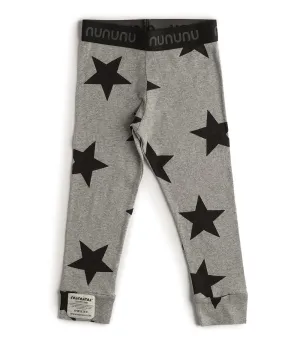 nununu - Star Logo Waistband Legging - Heather Grey