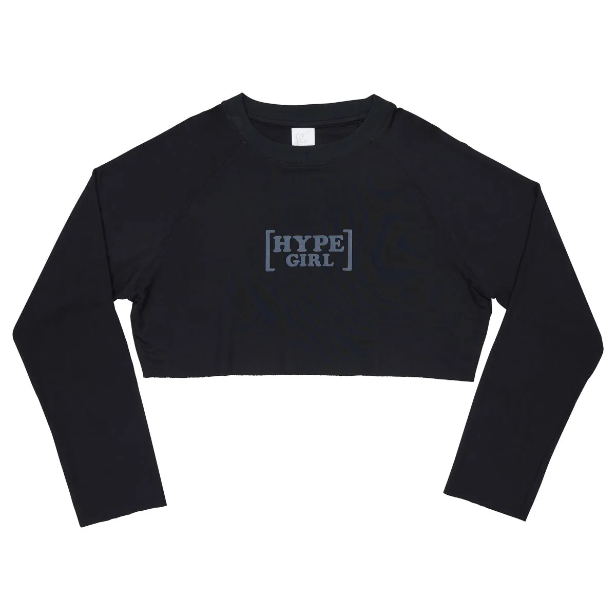 Ocean Crew Crop Sweat in Black with Hype Girl Print