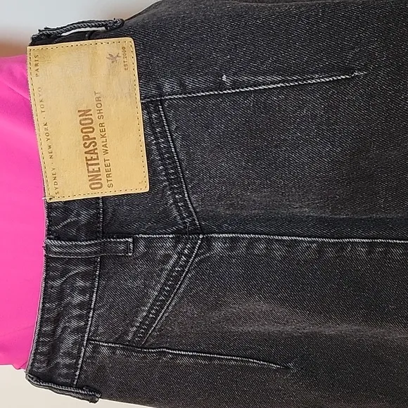 One Teaspoon Streetwalker High-Waist Denim Shorts Size 27