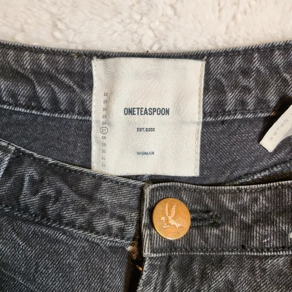 One Teaspoon Streetwalker High-Waist Denim Shorts Size 27