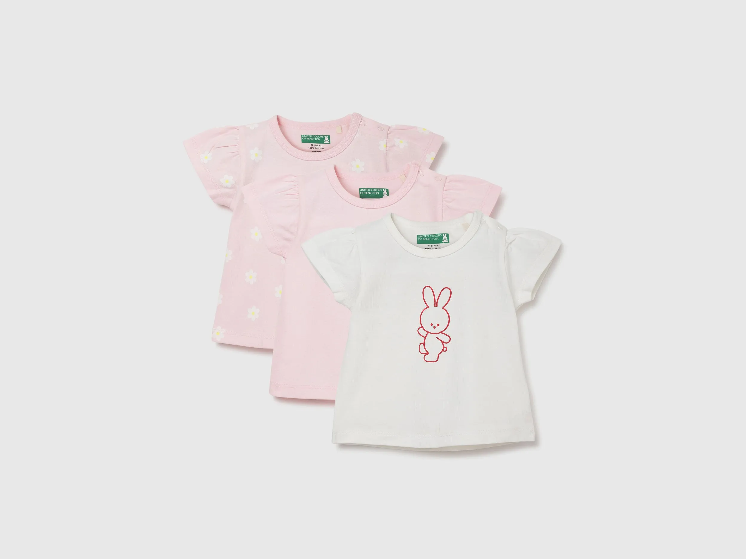 Pack of 3 Regular Fit Round Neck Printed Baby T-Shirts