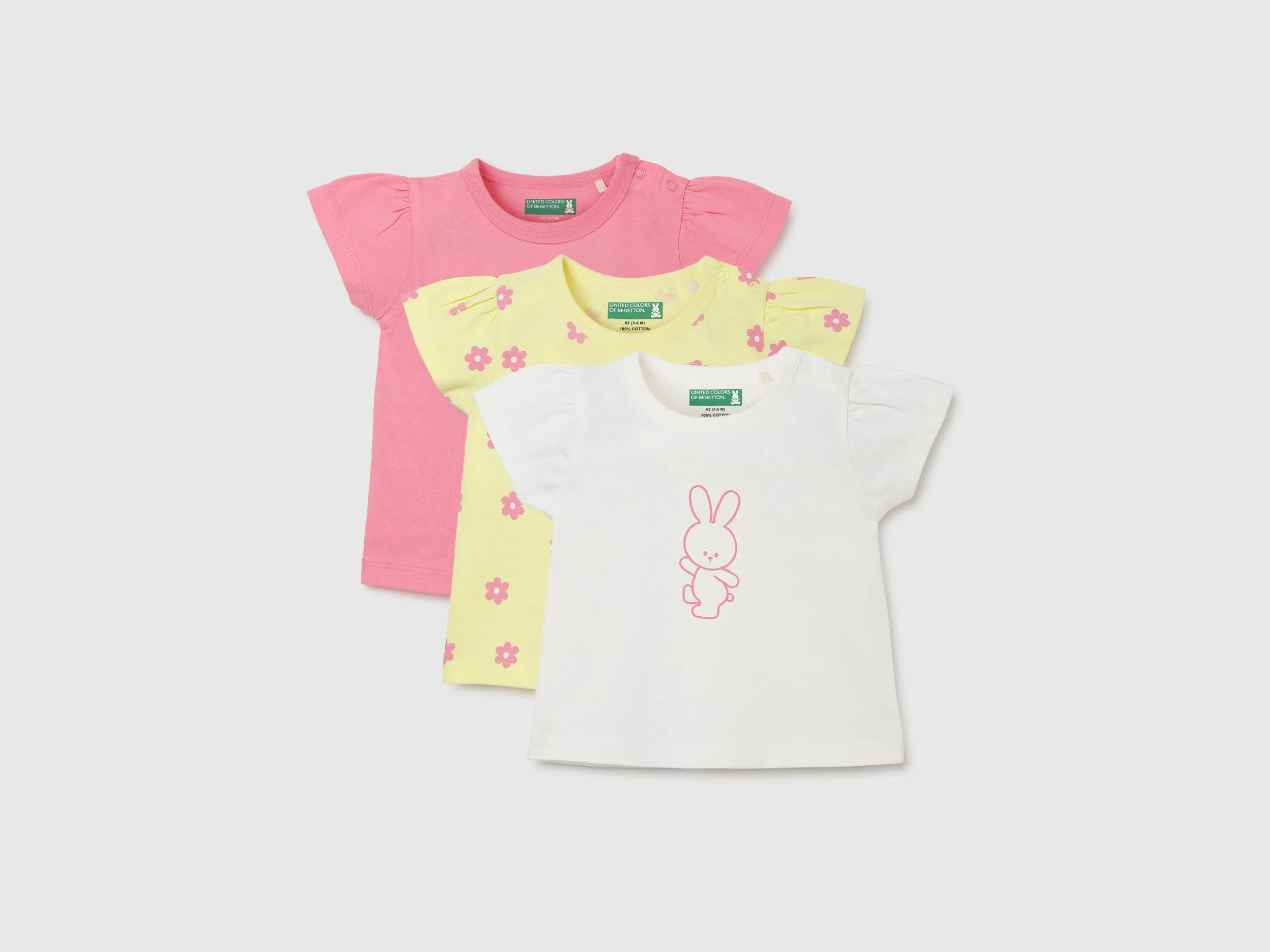 Pack of 3 Regular Fit Round Neck Printed Baby T-Shirts
